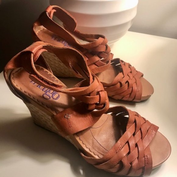 Indigo by Clarks Woven Wedge Sandals - Picture 1 of 5